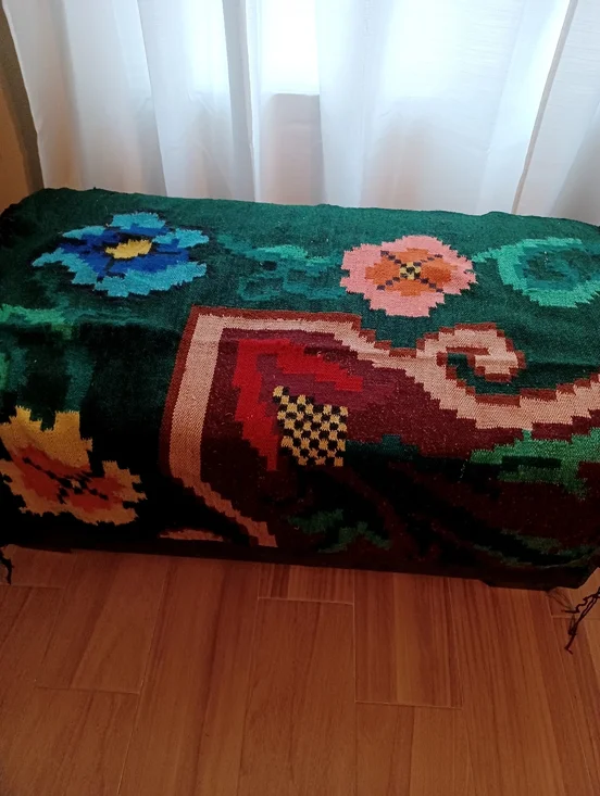 Vintage Wool Rug - Picture 2 of 4